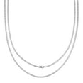 thumbnail image 4 of 14K White Gold Cuban Curb Chain Necklace / Choker for Men and Women â€“ Measures 2 mm x Thickness 16 Inches Length, 4 of 6