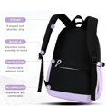 thumbnail image 5 of Weebloom Bow School Backpack With Lunch Box Pencil Case For Kids Girls Cute 3Pcs School Bags Set Three Piece Daypack Large Bookbag Elementary Middle High School Black, 5 of 6