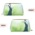 thumbnail image 3 of YFYANG Large Clutch Leather Makeup Bag, Green Fashion Women Travel Toiletries Bag, Ladies Cosmetic Storage Bag, 3 of 8