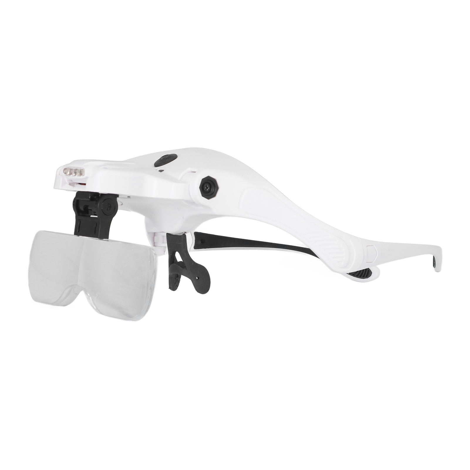 Nieyigj Headband Magnifier USB Charge Acrylic Optical Lenses Ergonomic LED Illuminated Hands Free Magnifying Glass for Reading Crafts Jewelers Repair Work 5 Lenses Kit Included 8.66 inches 22 cm