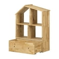 thumbnail image 1 of South Shore Sweedi Solid Wood House Shaped Bookcase with Storage Bin, in Natural Wood, 1 of 15