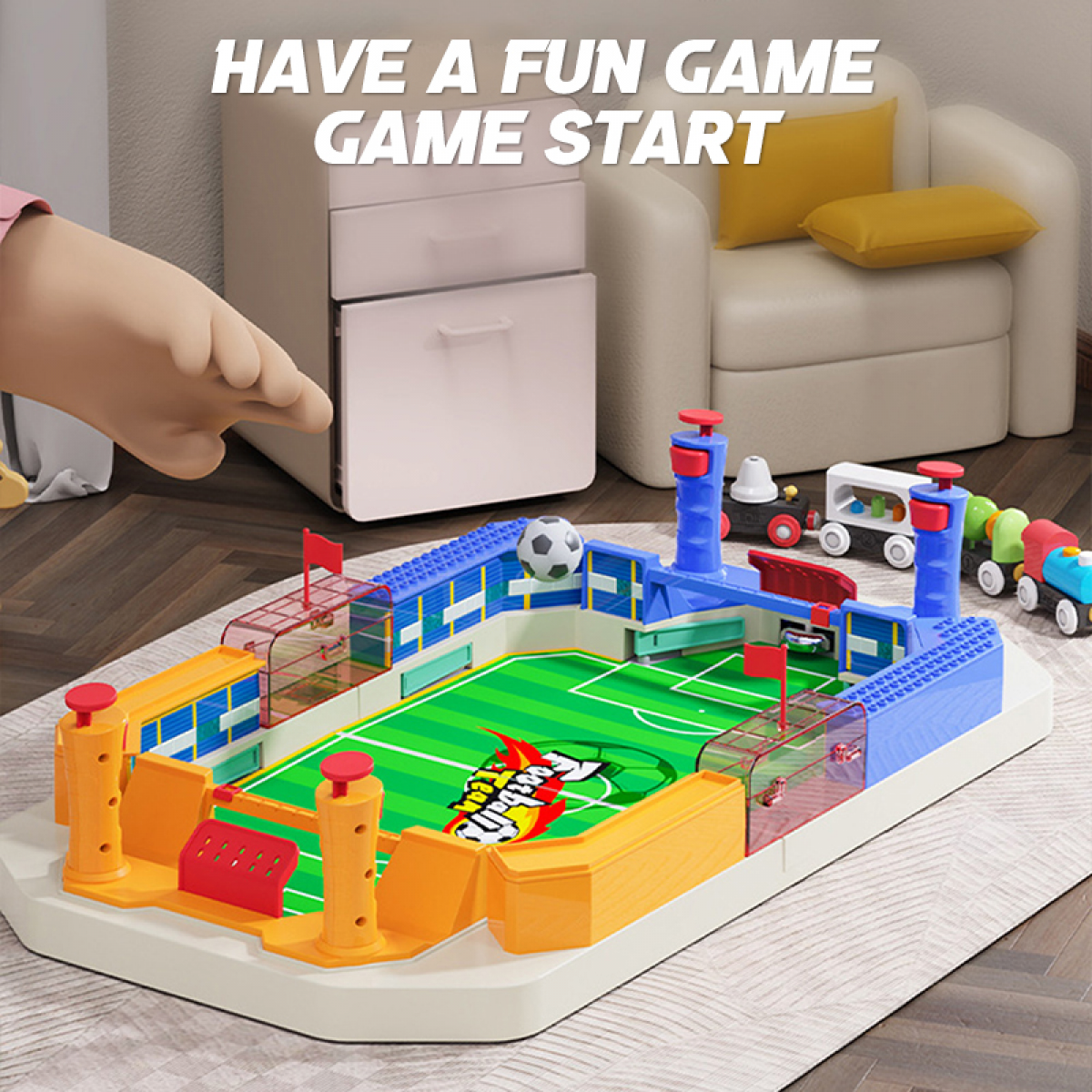 Tabletop Foosball Game for Kids Mini Soccer Board Game with Two Balls for Boys Girls Indoor Family Parties Sports Toys