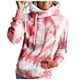 thumbnail image 2 of Puntoco Mujeres Tie-Dyed Print Manga Larga Bolsillo Suelto Sudadera Capucha Pullover top Puntoco Puntoco-388, 2 of 6