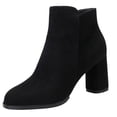 thumbnail image 2 of JUSLIO Women Boots,Versatile Fashion Mid Calf Boots Flat Heel Slouch Casual Dress Boots Side Zip Boots, 2 of 7