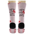 thumbnail image 5 of ThisWear Dog Lover Gifts for Women I Work Hard So My Frenchie Can Have A Better Life Heart 2-Pairs Novelty Crew Socks, 5 of 5