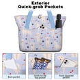 thumbnail image 2 of Tote Bag for Women - Golden Retriever Dog with Cherry and Rainbow Shoulder Bag - Large Utility Work Duffle Bag with Zipper Handbag for Travel, Work, Sprots, 2 of 5