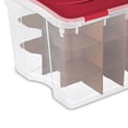 thumbnail image 5 of Sterilite 48 Quart Clear Stackable Holiday Christmas 45 Ornament Storage Box, 5 of 5