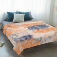 thumbnail image 4 of Orange Blue Blanket Soft Cozy Warm Twin Blanket for Bed, Plush Fuzzy Flannel Fleece Blankets for Sofa, Minimalist Smear Abstract Art Painting Throw Blankets for Couch, Gifts for Men, 60"x80", 4 of 9
