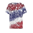 thumbnail image 4 of longantii 250th Anniversary USA Shirt Women Shirt Short Sleeve Celebration Patriotic Flag Print 1776-2026 Tshirt Blue S, 4 of 4