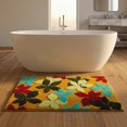 thumbnail image 2 of Unique Bargains Printed Ultra Soft Absorbent Shaggy Bath Mat Orange 32" x 20", 2 of 5