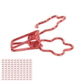 thumbnail image 2 of Binder Clips, Long Tail Flower Shape 100 Pcs Metal Iron Compact Portable Mini Paper Clips  For Clothes For Documents Black,Red, 2 of 8