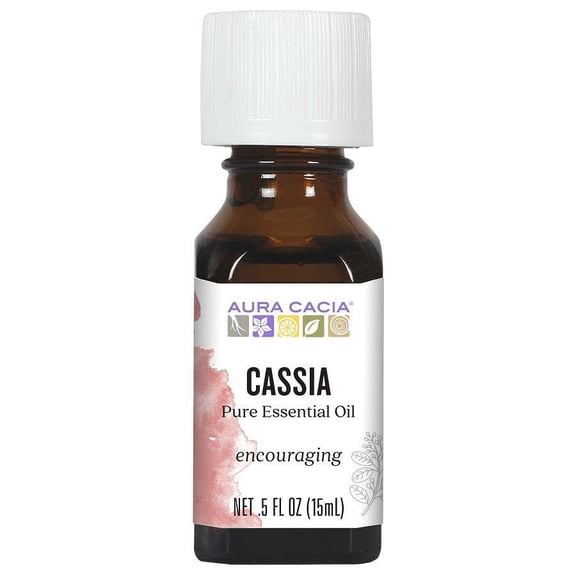 Aura Cacia 100% Pure Essential Oil Cinnamon Cassia Bark (Cinnamomum Cassia) - 0.5 Oz