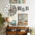 thumbnail image 4 of Artistic Wall Clock Abstract Design with Unique Finish 10-Inch Silent Wooden Wall Clock, Battery Operated (AA Batteries Not Included), Artistic Home Decor, 4 of 7