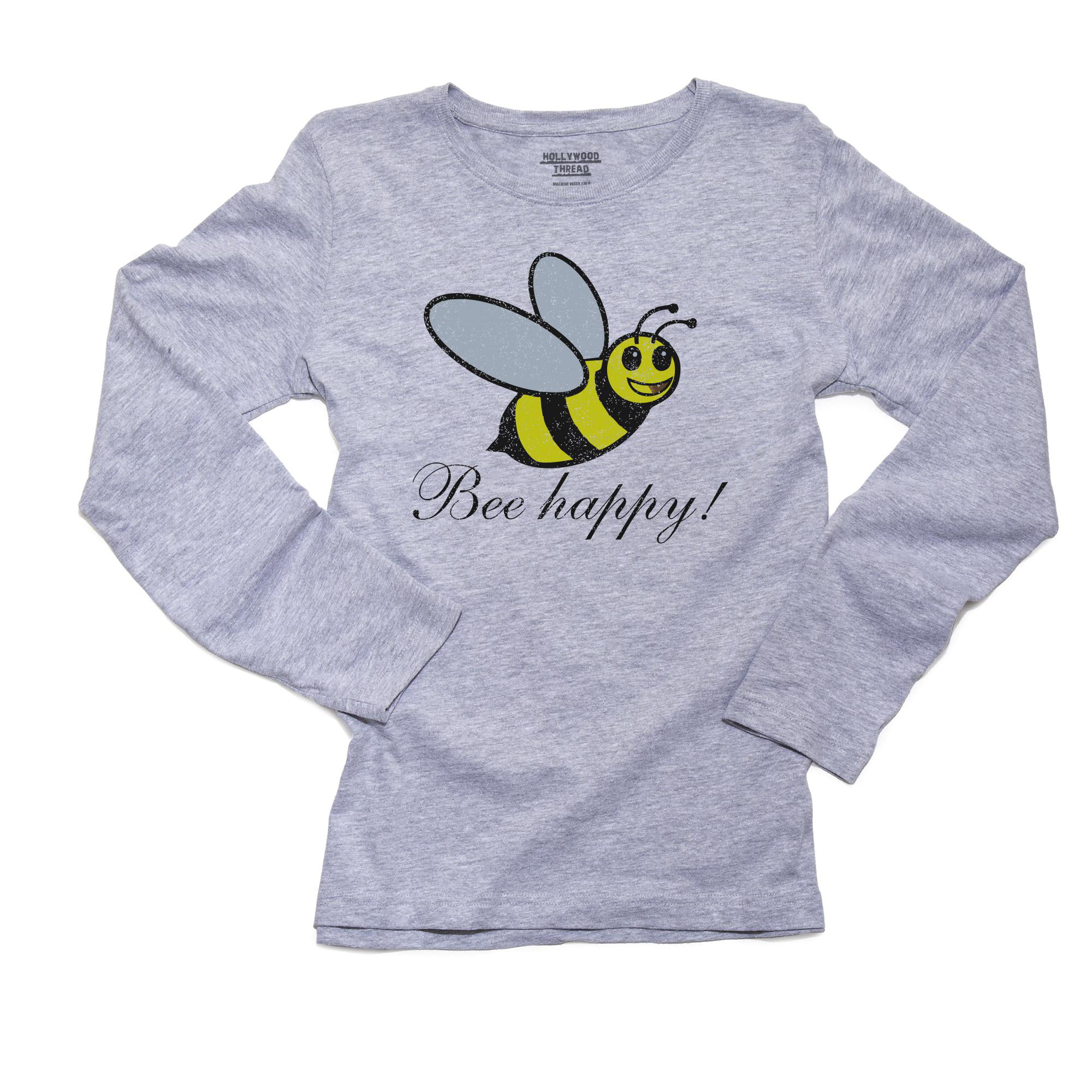 bee graphic Long Sleeve shirt Bee Happy Long Sleeve T-shirt bee lover gift positive Long Sleeve shirt bee happy Long Sleeve shirt