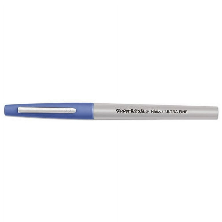 Paper Mate Flair Felt Tip Pens Ultra Fine Point 0.4 mm Gray Barrel