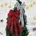 thumbnail image 3 of BELUPAI Christmas Houndstooth Bow Decoration Party Supplies Bows Ornaments Thanksgiving Festive Tree Hanging, 3 of 11