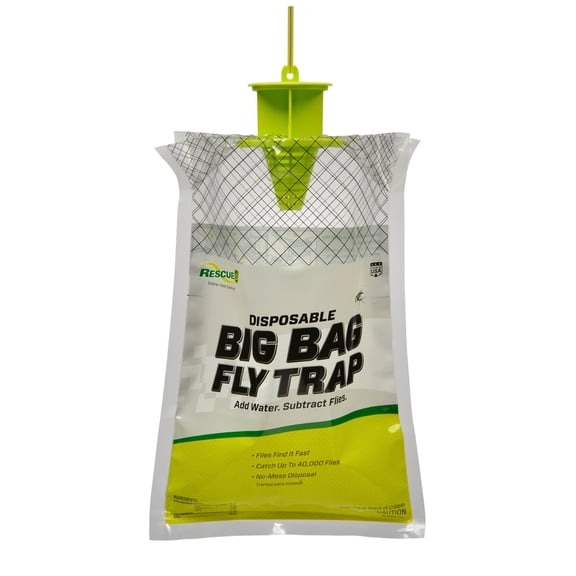 Rescue! Big Bag Fly Trap Disposable, Resin, 1 Pack