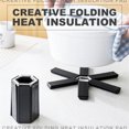 thumbnail image 4 of Black Foldable Non-slip Heat Pad Trivet Pan Pot Mat Kitchen, 4 of 9