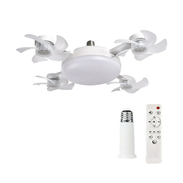 BotaniNest Socket Ceiling Fan With Light And Remote Control Socket Ceiling Fan With LED Light Bulb Suitable For Screw Type Small Ceiling Fans In Bedrooms Kitchens Living Rooms Wardrobes
