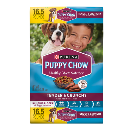 Purina Puppy Chow Tender & Crunchy Dry Puppy Food - 16.5 lb. Bag
