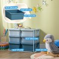 thumbnail image 3 of Qaba 3 Tier Kids Toy Organizer with 6 Plastic Storage Bins, Blue, 3 of 10