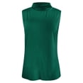 thumbnail image 5 of HUANBAI Women‘s Ribbed High Neck Sleeveless Tank Top Stretch Soft Comfort Fit Wear Solid Color Basic Shirt Basic Sleeveless Tank Tops, 5 of 5
