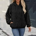 thumbnail image 5 of ZyeKqe Fuzzy Hoodies for Women Casual Drawstring Fleece Sherpa Sweatshirts Warm Comfy Ooutwear Long Sleeve Shirts, 5 of 6