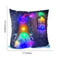 thumbnail image 3 of Funda de almohada navideña LED | Modos de luz intermitente y fija | Funda de almohada decorativa para sofá y cama | Decoración festiva para el hogar con diseños de Papá Noel y árbol, 3 of 6