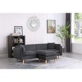 thumbnail image 3 of Brayden Dark Gray Fabric Sectional Sofa Chaise, 3 of 6