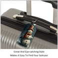 thumbnail image 3 of Square 2Pack PU Leather Christmas Snowman Cruise Luggage Tag with Privacy Cover and Name ID Tag for Travel Handbags Backpacks Luggage Tags, 3 of 6