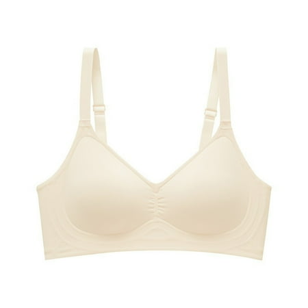fheaev Wireless Bra For Women No Underwire Push Up Bra Full Coverage Comfortable Soft T-Shirt Bra With Adjustable Shoulder Strap Everyday Bras Regular Bras Minimizer Bras