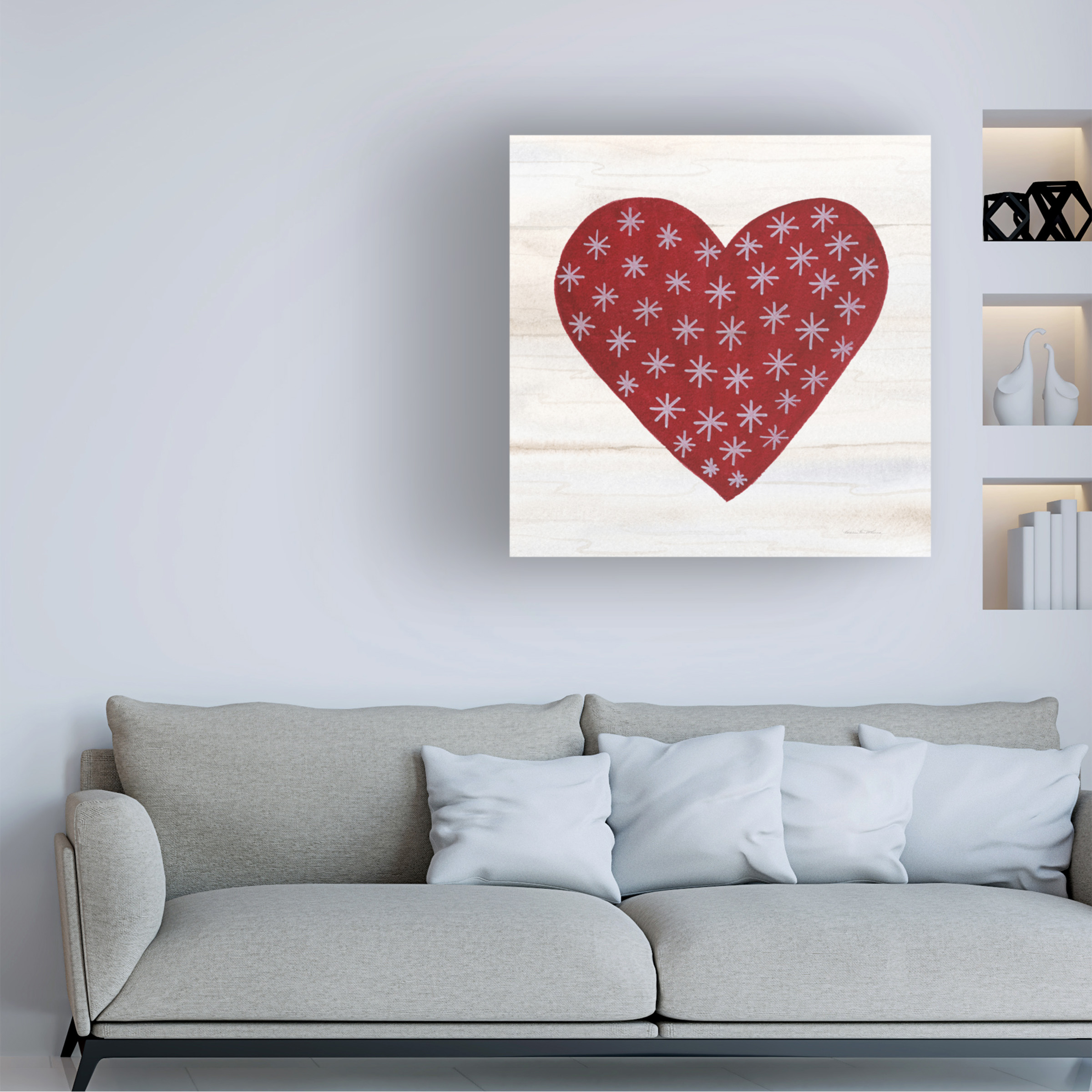 Trademark Fine Art 'Rustic Valentine Heart II' Canvas Art by Kathleen Parr McKenna