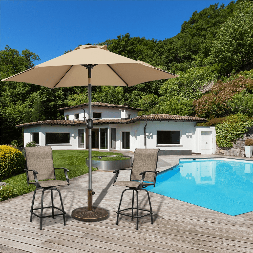 Renwick 22lb Heavy-Duty Umbrella Base, Fits 1.5"/1.9" Poles, Bronze