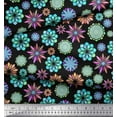 thumbnail image 2 of Soimoi Black Cotton Duck Fabric Multicolor Mandala Print Fabric by the Yard 42 Inch Wide, 2 of 3