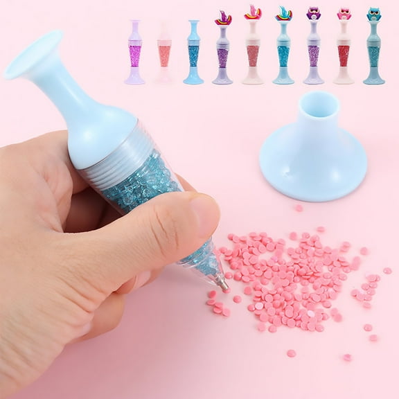 Msgweeeg Rhinestone Pickup Pen Set Dotting Drill Pens Wax Tip Tools for Nail Art Bead Embroidery Crafts Gem Placement DIY Use