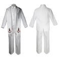 thumbnail image 4 of New Born Baby Boy Teen Christening Baptism Formal White Paisley Suit Silver Gold Maria Guadalupe on Stole SM-20, 4 of 4
