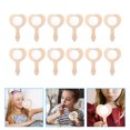 thumbnail image 4 of 12Pcs DIY Wooden Mirror Handmade Unpainted Mirror Handheld Cosmetic Mirror for Kid, 4 of 9