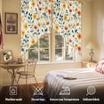 thumbnail image 5 of Rustic Colorful Swag Valances for Windows 2 Pack Flowers Botanical Leaves Watercolor Art Swag Kitchen Curtains 63 Inches Long Rod Pocket Short Window Treatment for Kitchen Bathroom 36"x63", 5 of 8