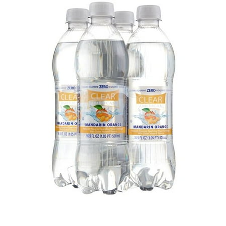 Clear American Mandarin Orange Sparkling Water, 16.9 Fl. Oz., 4 Count