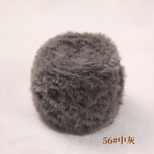 Zhuge Hilo de chenilla grueso para tejer grueso y esponjoso, hilo de chenilla, hilo de felpa suave, 100 g, gris Gark