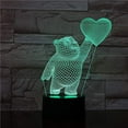 thumbnail image 2 of I Love You to The Moon and Back, 3D Illusion Lamp Flower, Bear 3D Visual Night Light, I Love You Gifts for Him Lamps for Adults, Love Lights Neon Sign Light Xmas Birthday Decoration, 2 of 7