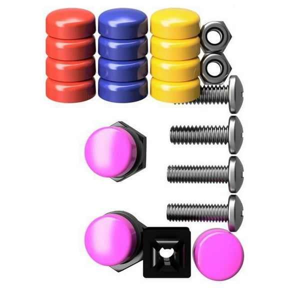 Cruiser Accessories License Plate Color Fastener Caps, Mounting Kit 82500