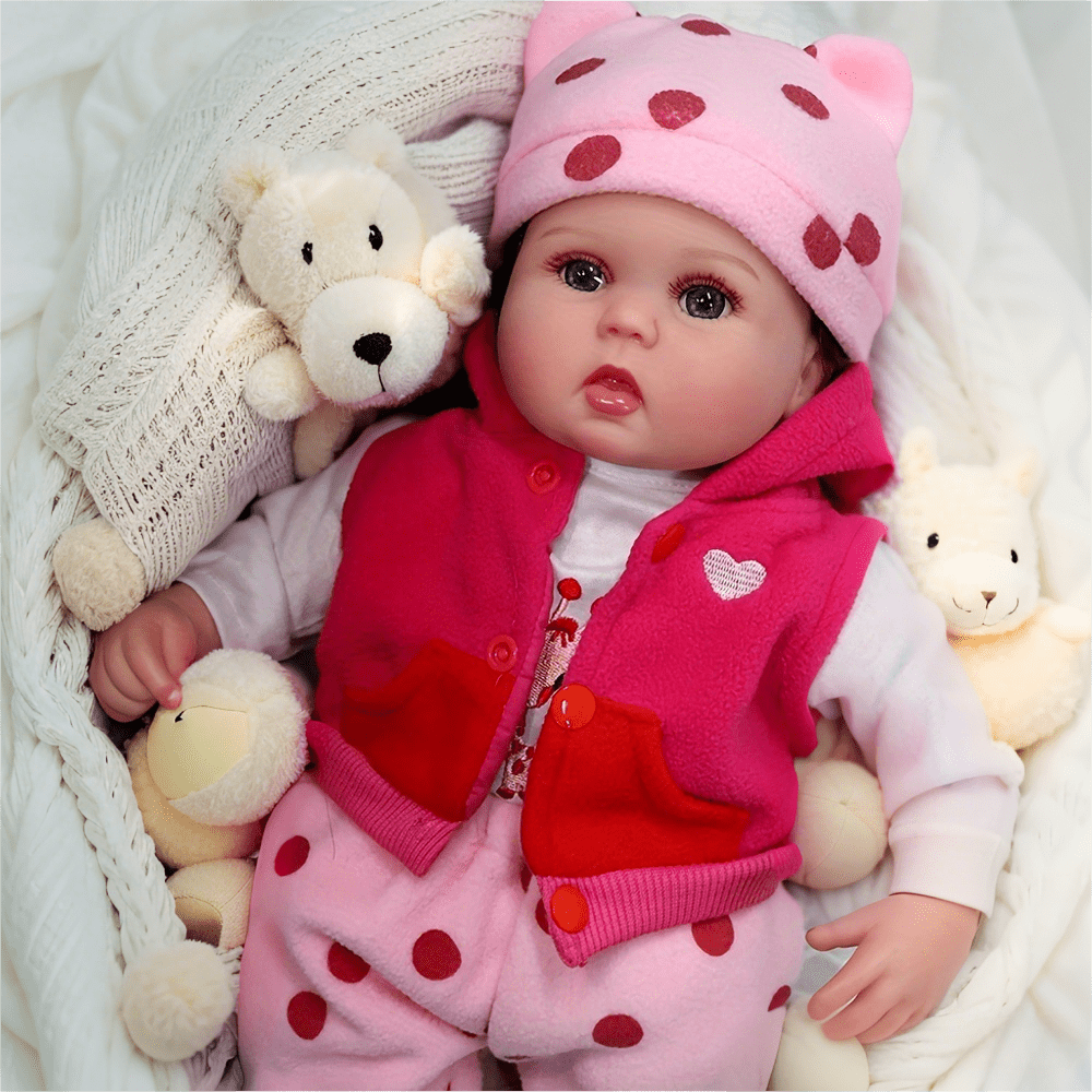 Dayoff Kids Lifelike Reborn Baby Dolls - 16 Inch Cloth Body Realistic Baby Doll (No Accessories) For Kids Age 3+