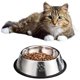thumbnail image 4 of 1 comedero de acero inoxidable para perros, gatos o mascotas, con base de goma antideslizante, ideal para mascotas pequeñas o para beber agua (15 cm)., 4 of 5