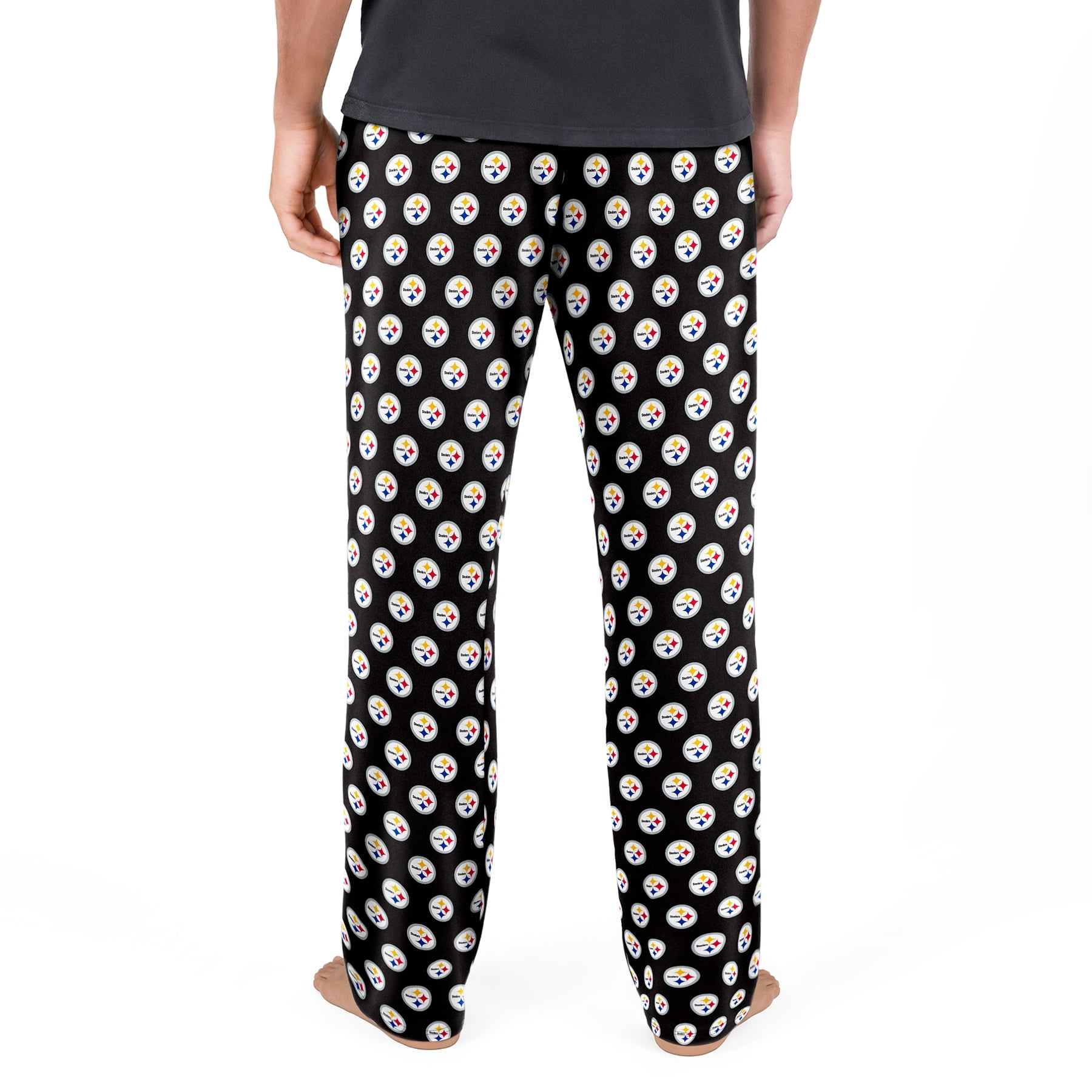 NFL Mens Pittsburgh Steelers All Over Print Pajama Pants