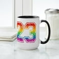 thumbnail image 4 of CafePress - Retro 23 Rainbow Mugs - 15 oz Ceramic Large White Novelty Mug, 4 of 4