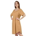 thumbnail image 4 of Inkmeso Nightgowns for WoMen's Short Sleeve W/ Round Neck Nightdress Jersey Tunic Loungewear, 4 of 7