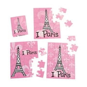 Perfectly Paris Mini Puzzles - Party Favors - 12 Pieces