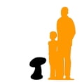 thumbnail image 2 of Yellow Single Mushroom Stool Over Sized Statue, 2 of 7
