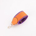 thumbnail image 5 of Correa de hombro de lona naranja/morada y cuero Togo de 2" de ancho para bolso de marca, accesorios para bolso de mujer, 5 of 5